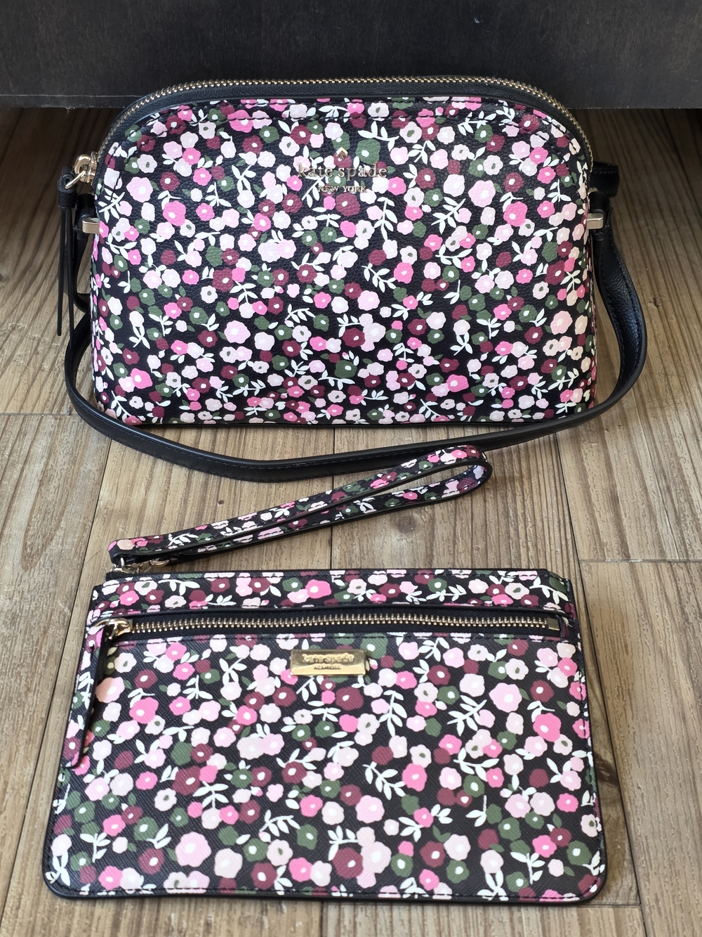 Kate Spade Patterson Drive Park Ave Floral Peggy Crossbody Bag + Wristlet
